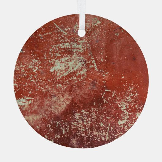 Oud koper: levendige metaaltextuur. glas ornament (Achterkant)