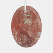 Oud koper: levendige metaaltextuur. glas ornament (Voorkant links)