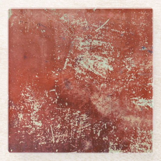 Oud koper: levendige metaaltextuur. glazen onderzetter (Voorkant)
