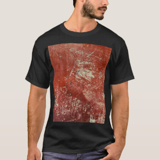 Oud koper: levendige metaaltextuur. t-shirt