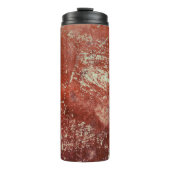 Oud koper: levendige metaaltextuur. thermosbeker (Voorkant)