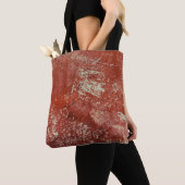 Oud koper: levendige metaaltextuur. tote bag (Dichtbij)