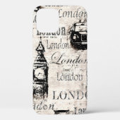  oud krantenartikel London grunge collage Case-Mate iPhone Case (Achterkant)