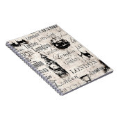 oud krantenartikel London grunge collage Notitieboek (Rechterzijde)