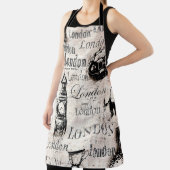  oud krantenartikel London grunge collage Schort (Insitu)