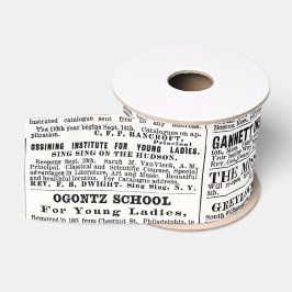 Oud krantenontwerp grosgrain lint