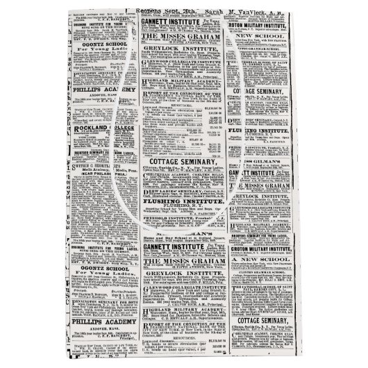 Oud krantenontwerp medium cadeauzakje (Voorkant)