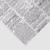 Oud krantenontwerp tissuepapier (Detail)