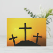 Oud kruiend kruis op Calvaria Hill op Sunset (Staand voorkant)