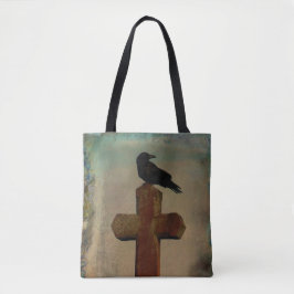 Oud kruis op oud kruis tote bag
