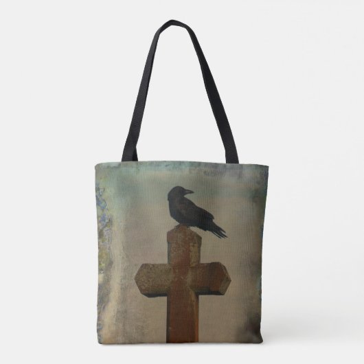 Oud kruis op oud kruis tote bag (Achterkant)