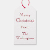 Oud Label met groen kerstcadeau met fashioned Cadeaulabel (Voorkant)