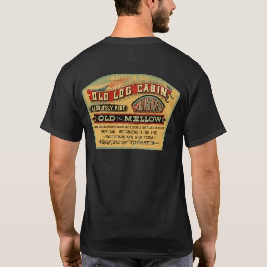 Oud label voor Logcabine Whiskey T-shirt (Achterkant)