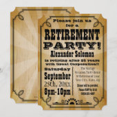 Oud  land Pensioen Party Uitnodiging (Voorkant / Achterkant)