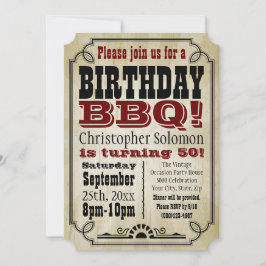 Oud- Land Verjaardag BBQ Party Kaart