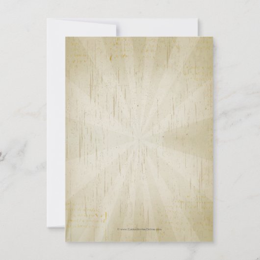 Oud- land verjaardagsfeestuitnodiging kaart (Achterkant)