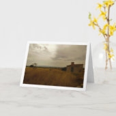 Oud landelijk boerderij landschap kaart (Gele Bloem)