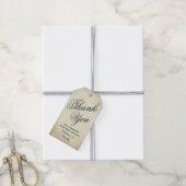 Oud Landelijk Perkament Dankjewel Huwelijk Cadeaulabel (Met Touw)