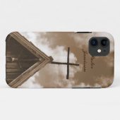 Oud-landenkerk Sepia, naam Case-Mate iPhone Case (Achterkant (horizontaal))