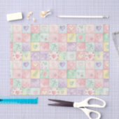 Oud Landhuis Bloemige Patchwork Gingham Pastel Tissuepapier (Craft)