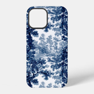 Oud Landhuis Landschap Toile-Blauw & Wit iPhone 12 Hoesje