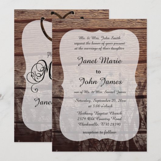 Oud-landhuwelijk Kaart (Voorkant / Achterkant)