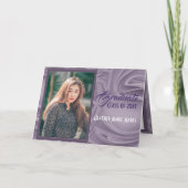 Oud Lavendel Afstuderen Foto Party Uitnodiging (Voorkant)