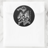 Oud, lawaaierig en traag (b & w) ronde sticker (Tas)