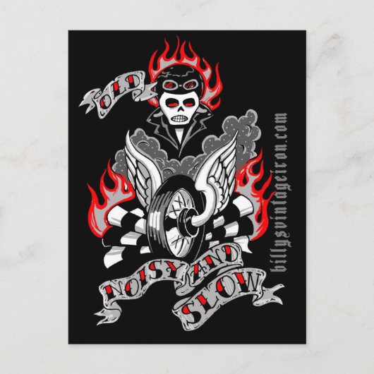 Oud, lawaaierig & langzaam (kleur) briefkaart (Voorkant)