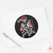 Oud, lawaaierig & langzaam (kleur) ronde sticker (Envelop)