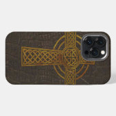 Oud leder afdrukken iPhone hoesje (Achterkant horizontaal)