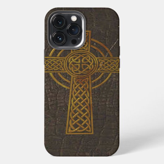 Oud leder afdrukken iPhone hoesje (Achterkant)