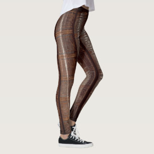 Oud leder leggings