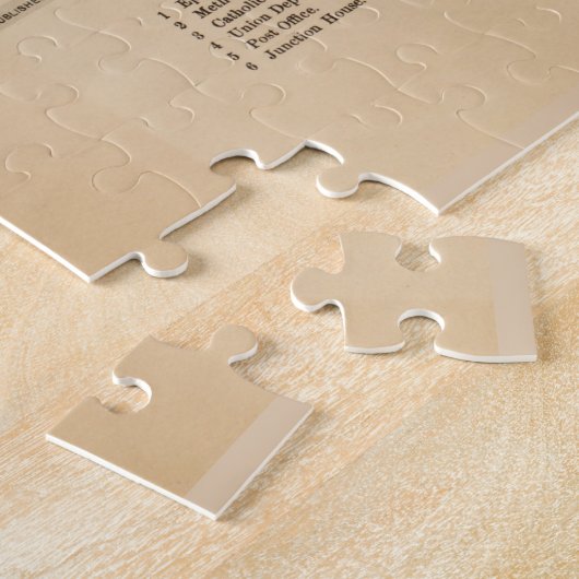 Oud Libanon NH & White River Junction VT Map 1889 Legpuzzel (Zijkant)