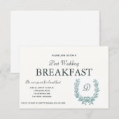 Oud lichtgroen Frans krans ontbijtservies RSVP Kaartje (Voorkant / Achterkant)