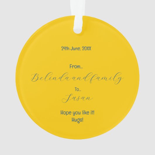 Oud Lissabon huis met katten en gele tram Ornament (achterkant)