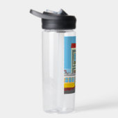 Oud Lissabon huis met katten en gele tram Waterfles (Rechts)