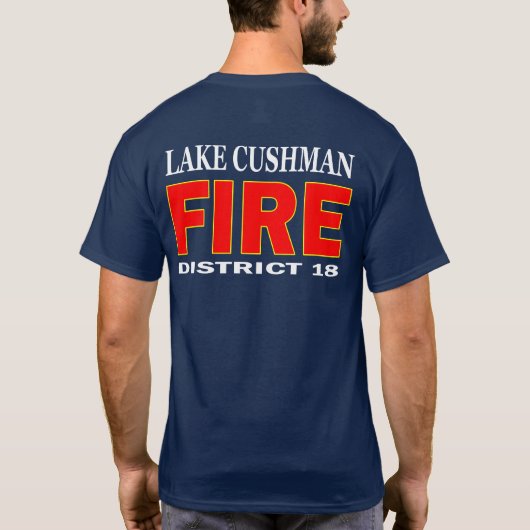 Oud Logo meer Cushman, WA Fire Shirt (Achterkant)