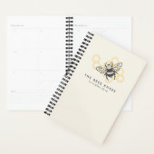 Oud logo van bijen roestige honingbij imker planner (Display)