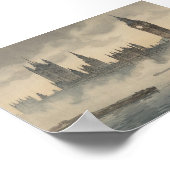 Oud Londen in de Mist Japanse Houtsnede Poster (Hoek)