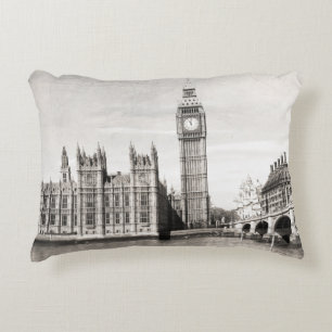 Oud Londen, zwart-wit. Accent Kussen