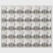 Oud Londen, zwart-wit. Cadeaupapier (Vlak)