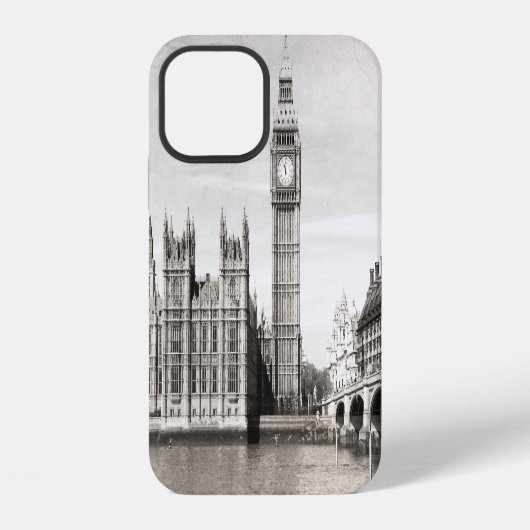 Oud Londen, zwart-wit. iPhone Hoesje (Achterkant)