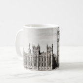 Oud Londen, zwart-wit. Koffiemok (Voorkant links)