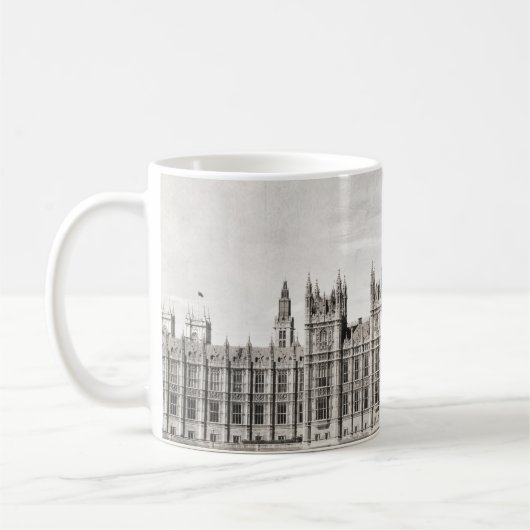 Oud Londen, zwart-wit. Koffiemok (Links)