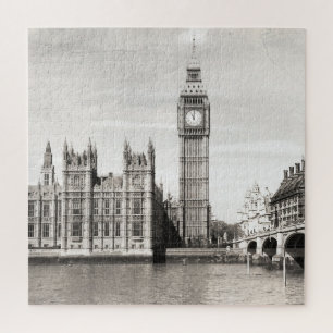 Oud Londen, zwart-wit. Legpuzzel