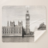 Oud Londen, zwart-wit. Sherpa Deken (Voorkant (horizontaal))