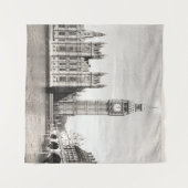 Oud Londen, zwart-wit. Wandkleed (Voorkant (horizontaal))