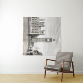 Oud Londen, zwart-wit. Wandkleed (In Situ (horizontaal))