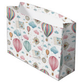 Oud luchtballonpatroon (1) groot cadeauzakje (Achterkant Gekanteld)